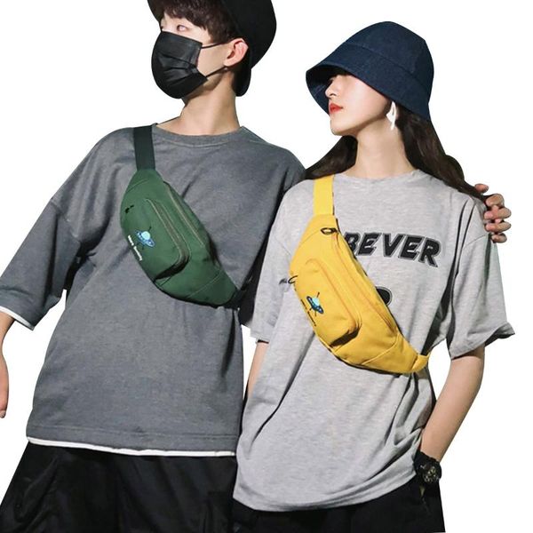 

fashion fanny pack print canvas waist bag lovers cool travel sports casual hip hop street chest bags bum