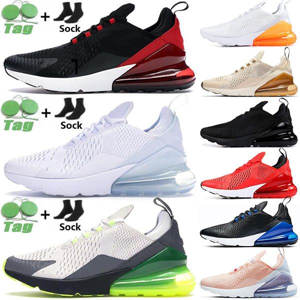

cushion og 270 running shoes men women sports sneakers platinum volt bred triple black white total orange 270s mens trainers washed coral 27