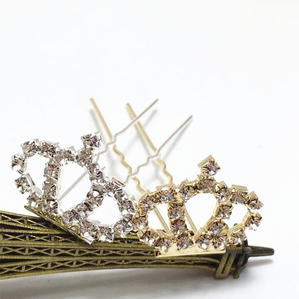 

diamond hairpin for children's hairpin for brides, Golden;silver