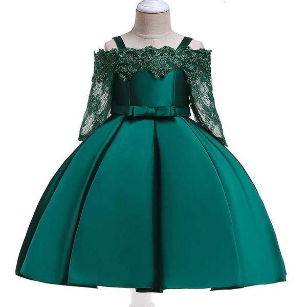 

one shoulder princess elegant girl dresses kids for evening wedding party gown children kid clothing 8 y, Red;yellow