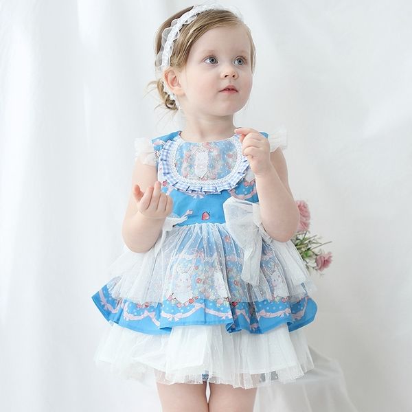

spanish children's dress girl lolita princess dress, White;black