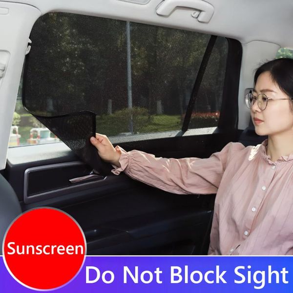 

car side window sun shade magnetic front+rear uv protection mesh curtain screen for outdoor personal accessories sunshade