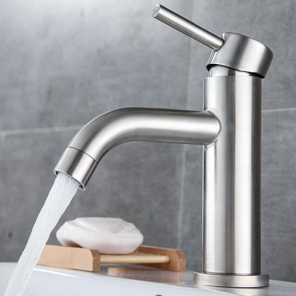 

bathroom sink faucets stainless steel basin faucet and cold deck mounted tap single hole el