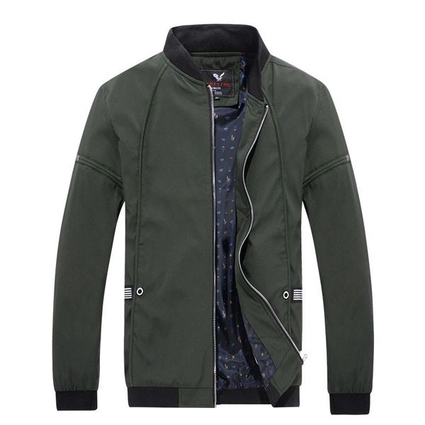 

men's jackets yuwaijiaren spring autumn stand collar windproof bomber jacket casual mens jackts and coats, Black;brown