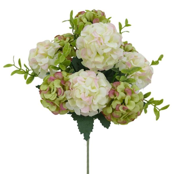 

decorative flowers & wreaths artificial creative bouquet decoration imitation hydrangea for dining table and coffee silk cloth 10 heads