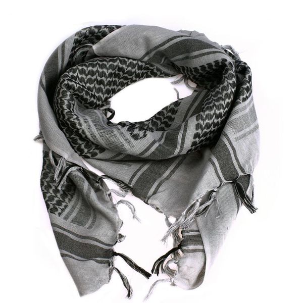 

cycling caps & masks 100% cotton multifunction tactical desert scarf shemagh arabic keffiyeh bandana military scarves, Black