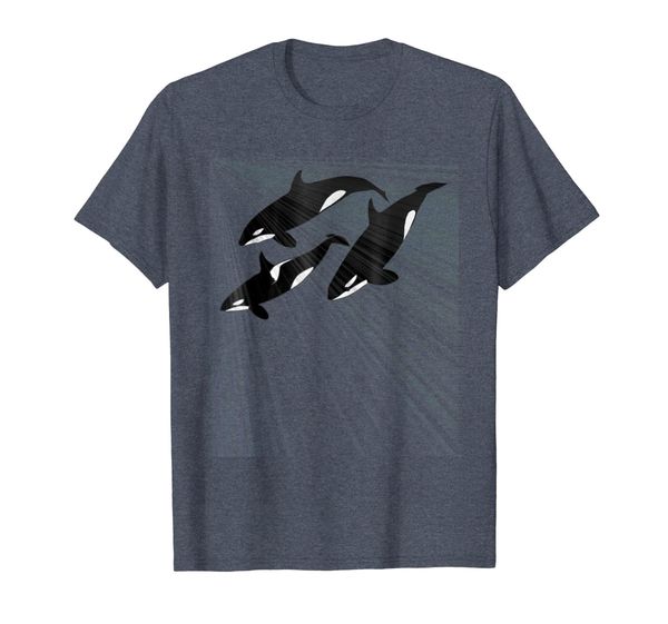 

killer whale orca pod t-shirt marine biologist gift ideas, White;black