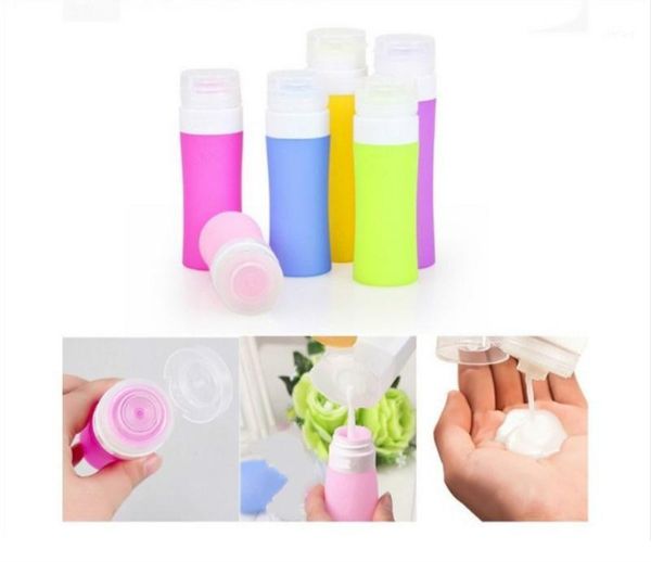 

storage bottles & jars selling silicone refillable portable mini traveler packing bottle press for lotion shampoo bath 100pcs