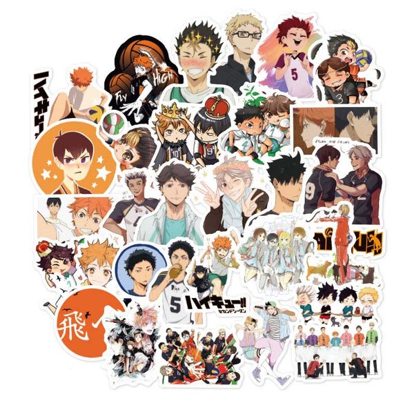 50 teile/los Graffiti Aufkleber Basketball Volleyball Japanische Anime Aufkleber Für Koffer Laptop Gepäck Motorrad Telefon Skateboard Auto Aufkleber