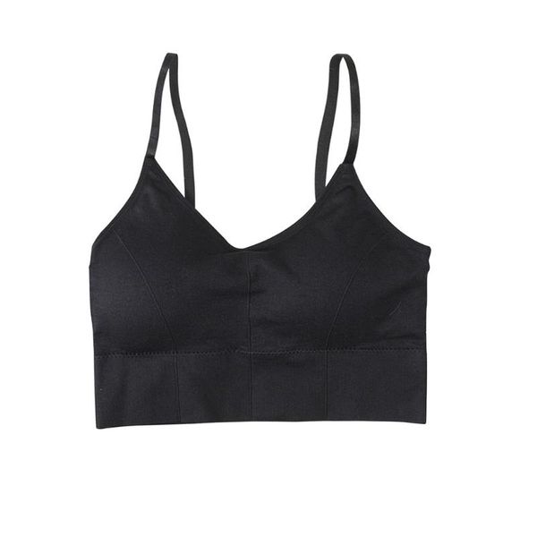 

womens sports underwear fashion women sling cotton bra brassiere workout fitness seamless lingerie gym clothing, White;black
