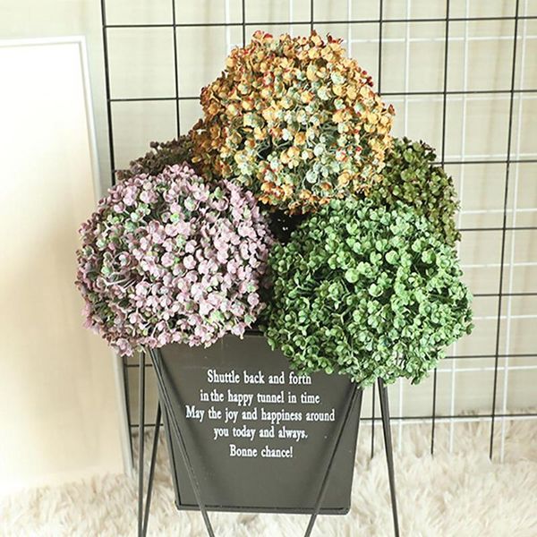 

12cm artificial greenery grass flower ball wedding ceremony party mall decor decoration decorative flowers & wreaths