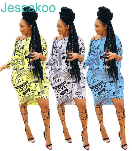

women designer dresses fashion newpaper printed women dresses autumn long sleeve crew neck dresses 2022, White;black
