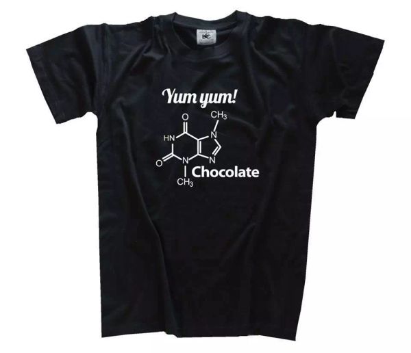 

chemical molecules - yum yum chocolate chocolate t-shirt s-xxxl, White;black