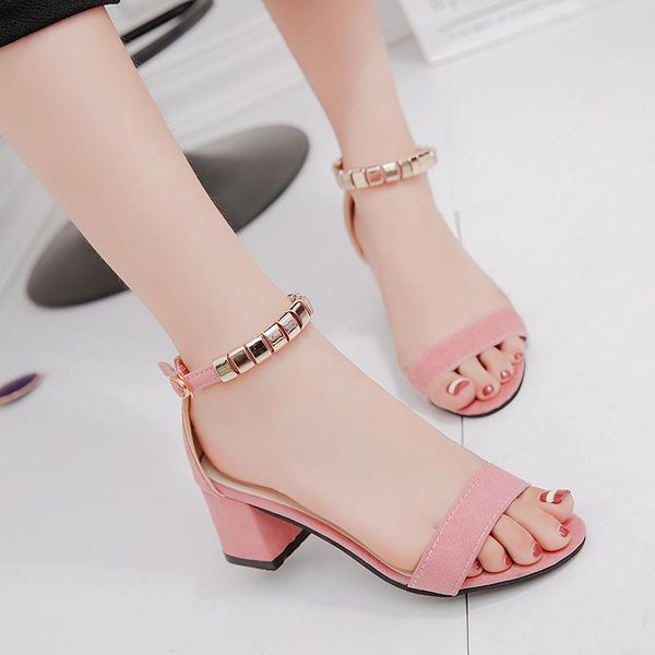 

fashion string bead buckle strap summer women roman sandals peep toe high heels elegant ladies shoes party wedding, Black