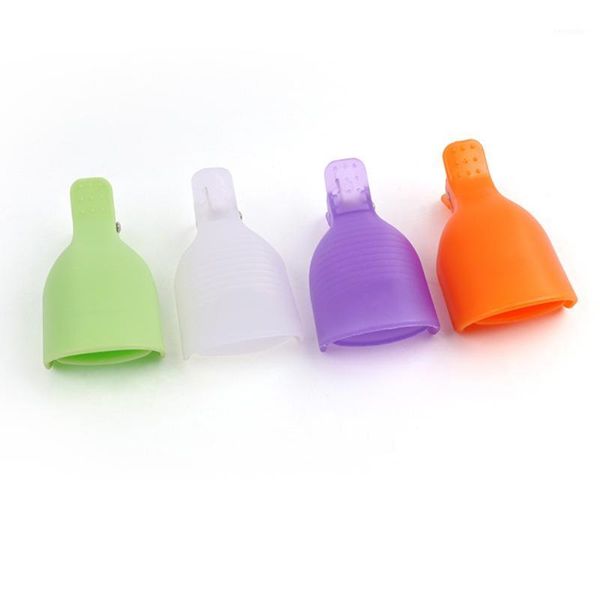 

5pcs/set professional nail polish remover pvc soak armor cover wrap clip cap1