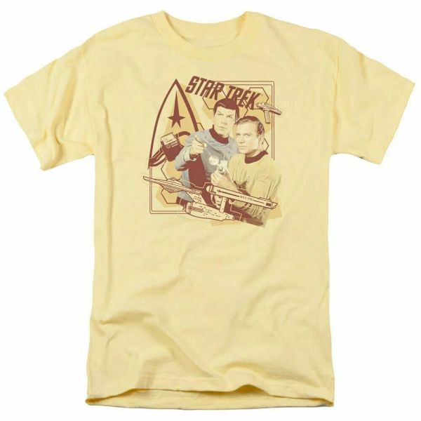 

star trek retro shoot that thing t shirt licensed sci-fi tv classic tee banana, White;black