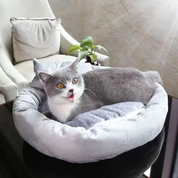 

cat beds & furniture 2021 style pet dog bed round washable detachable oxford cloth kennel nest bottom waterproof small cat&dog