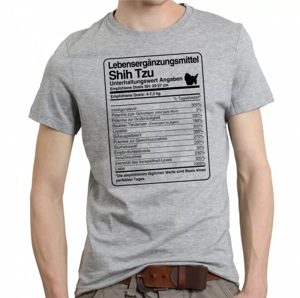 

T-Shirt Unisex dose Shih Tzu lives Supplements Men Dog Dog Motif, Mainly pictures