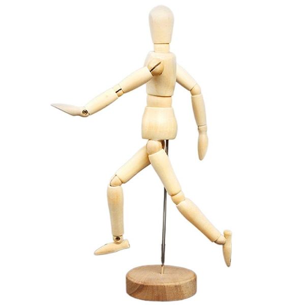 

decorative objects & figurines wooden man joint puppet model creative ornaments home decoration selected sketch art