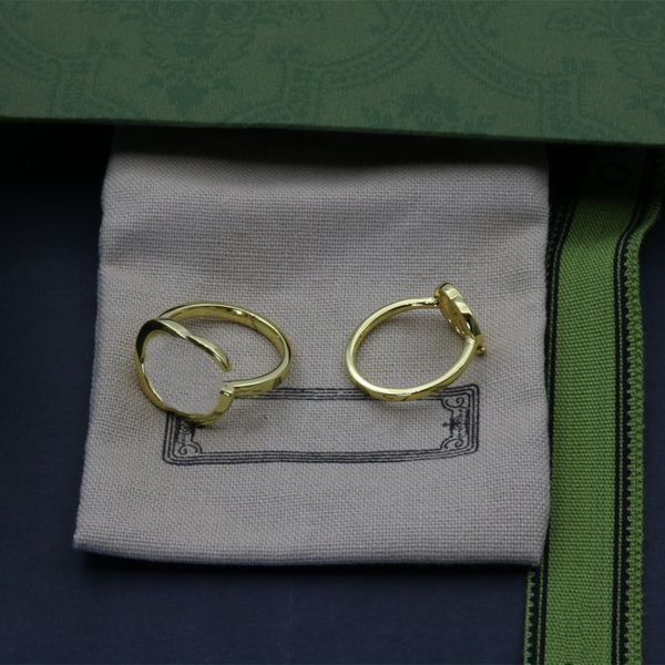 

designer couple ring simple 18k gold-plated rings trend matching supply, Silver