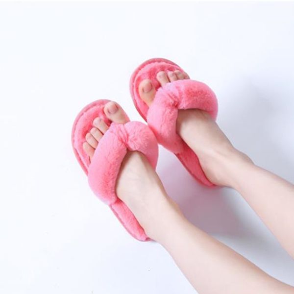 

sandals manlinaya luxury design slippers faux fur female slides out side open toe flip flops women tdro, Black