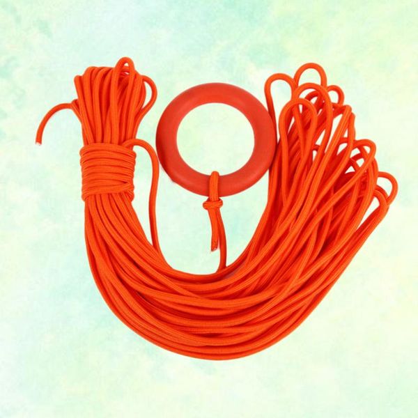 

life vest & buoy 30 meters bundle diameter 8mm lifeline floating ring bracelet rope water snorkeling rope(orange)