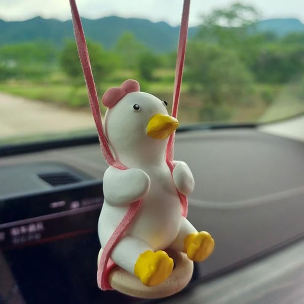 

decorative objects & figurines creative cars hanging ornament duck swing car interior decor home decoration accessories supplies