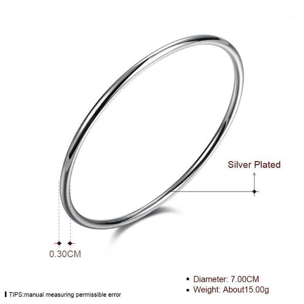 Braccialetto d'argento dell'annata del cerchio dei gioielli per il braccialetto di nozze di larghezza di 3 mm del modello rotondo dell'acciaio inossidabile delle donne