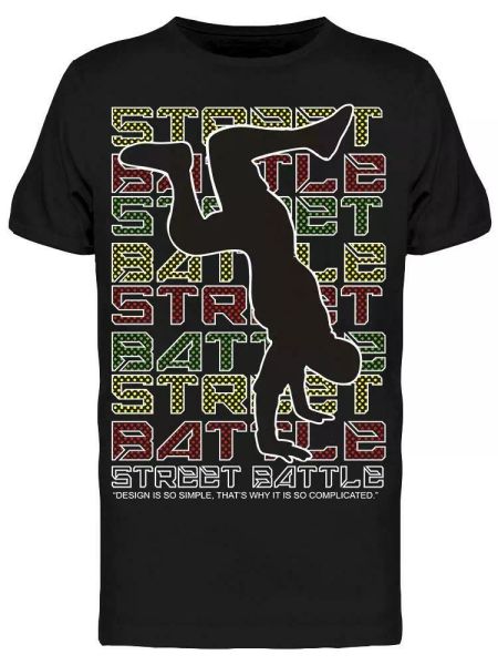 

street battle tee men's -image by shutterstock, White;black