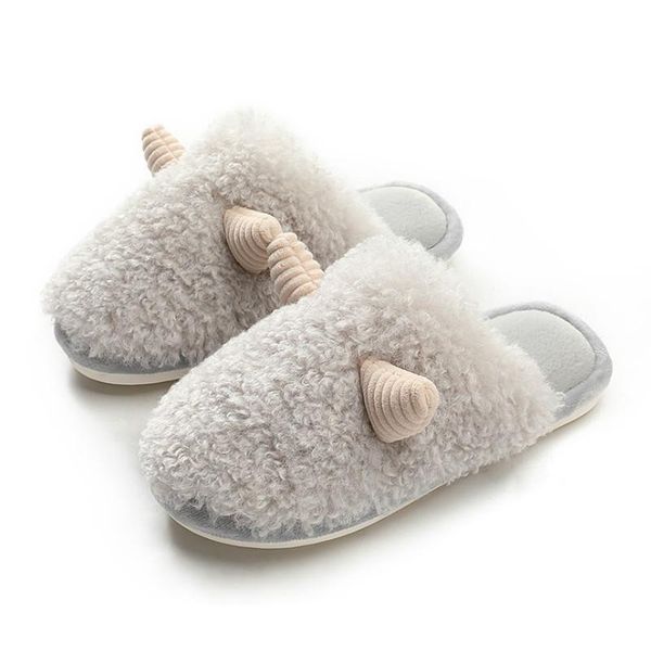 

sheep soft home slippers shoes women office indoor non-slip comfortable slides furry woman, Black