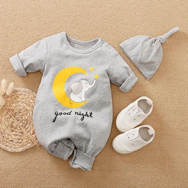 

bodysuit for nborns infant baby girls boys cartoon letter romper jumpsuit +hat outfits boy clothes pijama invierno clothing sets, White