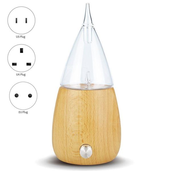 

waterless pure essential oil diffuser wood glass vaporizer aroma nebulizer fragrance lamps