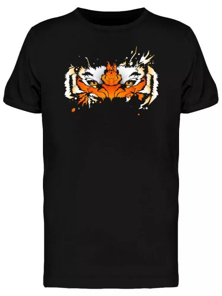 

abstract tiger eyes men's tee -image by shutterstock, White;black