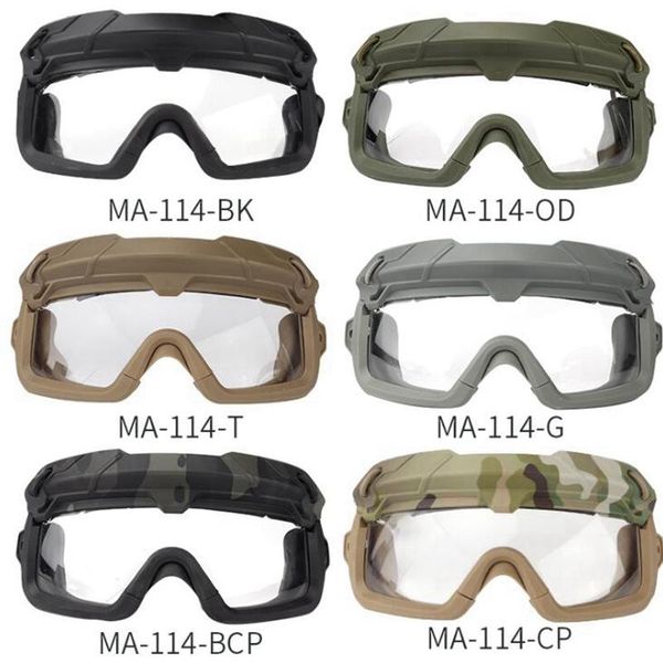 

outdoor eyewear tactical helmet eyewears anti-fog transparent hunting goggles paintball shooting wargame glasses cs safety