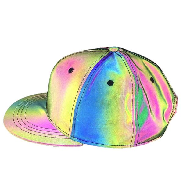 

new colorful reflective laser hat flat brim hats men women baseball cap hip hop caps hatsgorras hombre casquette homme femme, Blue;gray