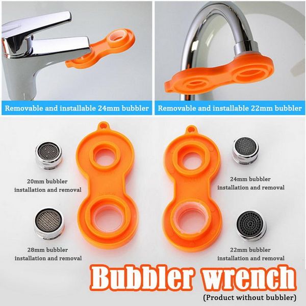 

other faucets, showers & accs 1pc water outlet universal wrench faucet bubbler disassembly cleaning tool four sides available yellow