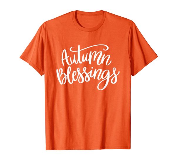 

autumn blessings shirt, thanksgiving shirt, novelty tee t-shirt, White;black