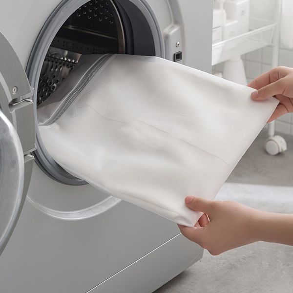 

zippered thickened fine mesh gray laundry bag clothes washing thick and bags