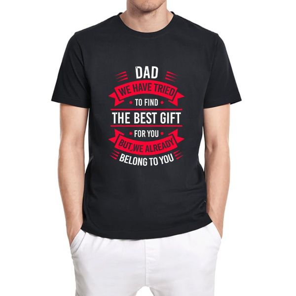 

men's t-shirts funny fathers day shirt dad from daughter son wife for daddy father's gifts t short sleeve t-shirt, White;black