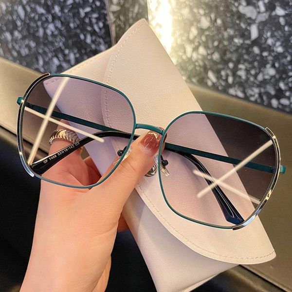 

sunglasses 2021 brand design vintage women men fashion retro clear lens oversize sun glasses female uv400, White;black