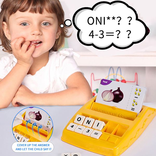 

children 2 in 1 matching letter game toys spelling english alphabet letters card children pre-school learning language toys