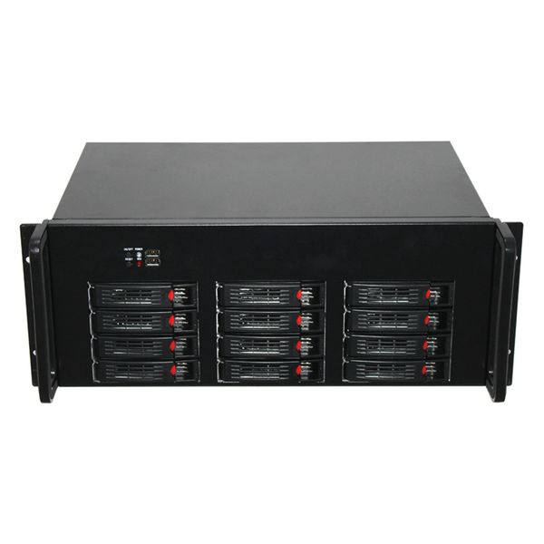 NAS Case 12 Bays Storage ITX Swap 4Userver Chassis Charsis Chaussies Сервера Сервера с 2,5 / 3,5 HDD