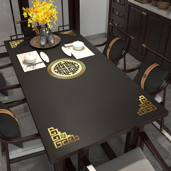 

table cloth style dining and tablecloth waterproof oilproof tea mat household pu leather tvcabinet rectangular