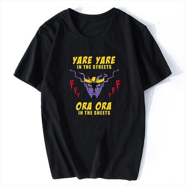 

yare in the streets jojos men bizarre adventure anime fashion cool casual streetwear aesthetic clothes, White;black
