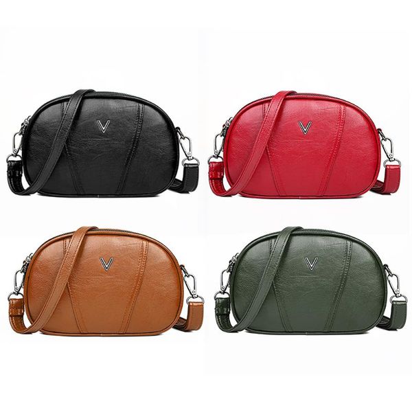 

evening bags elegant ladies pure color crossbody small female zipper messenger soft women pu leather shoulder