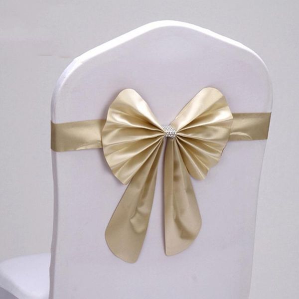 

20pcs/pack adjustable bow tie ribbon bands chair sashes home decorative accessory banquet seat decoration for wedding
