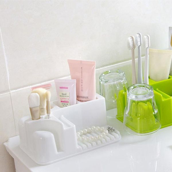 

bath accessory set multi-funct electric toothbrush draining racktoothpaste holder bathroom shelf kitchen soap cleaning brush storage rack