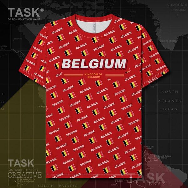 

men's t-shirts belgium belgian belgique bel quick dry t shirt clothing fashion casual workout short sleeve brands sports summer clothes, White;black