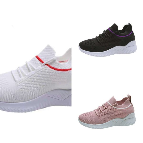 

casual shoes 2021 spring new women's shoes korean fashion sports casual flying woven breathable light casual 7div, Black