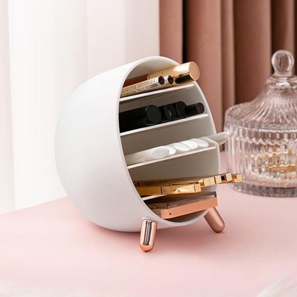 

storage boxes & bins fashion deskcosmetics rack eyebrow pencil lipstick eye shadow lip makeup nail polish luxury 5 grids shelf
